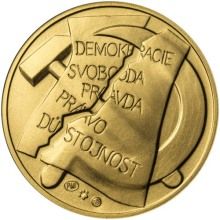 Memento 25. února 1948 - komunistický puč v Československu - 1 Oz zlato b.k.