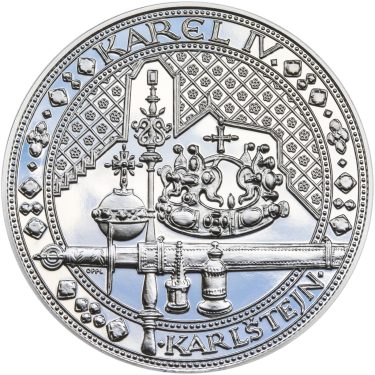 Náhled Averzní strany - Nejkrásnější medailon IV. Karlštejn - 1 kg Ag Proof-like