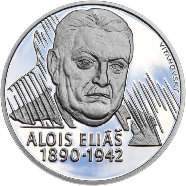 Náhled Averzní strany - Alois Eliáš - 28 mm stříbro Proof