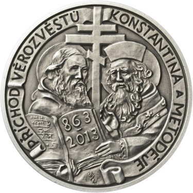 Náhled Averzní strany - Konstantin a Metoděj Ag Patina