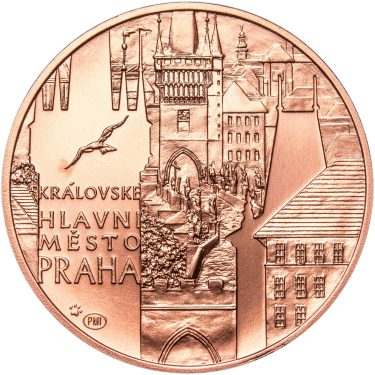 Náhled Averzní strany - Královské hlavní město Praha - 1 Oz b.k. Měď