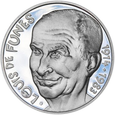 Náhled Averzní strany - Louis de Funes - 100. výročí narození stříbro proof