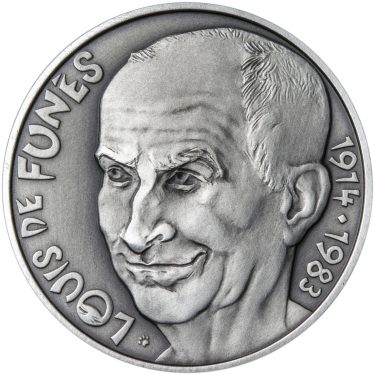 Náhled Averzní strany - Louis de Funes - 100. výročí narození stříbro patina