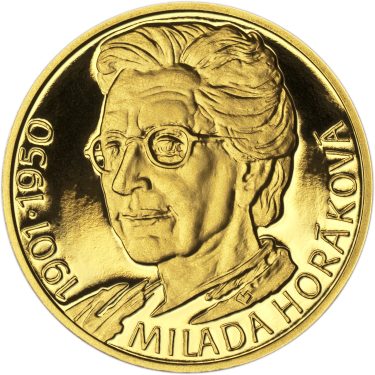 Náhled Averzní strany - Milada Horáková - zlato 1/2 Oz Proof