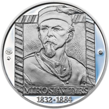 Náhled Averzní strany - Miroslav Tyrš - 1 Oz stříbro Proof